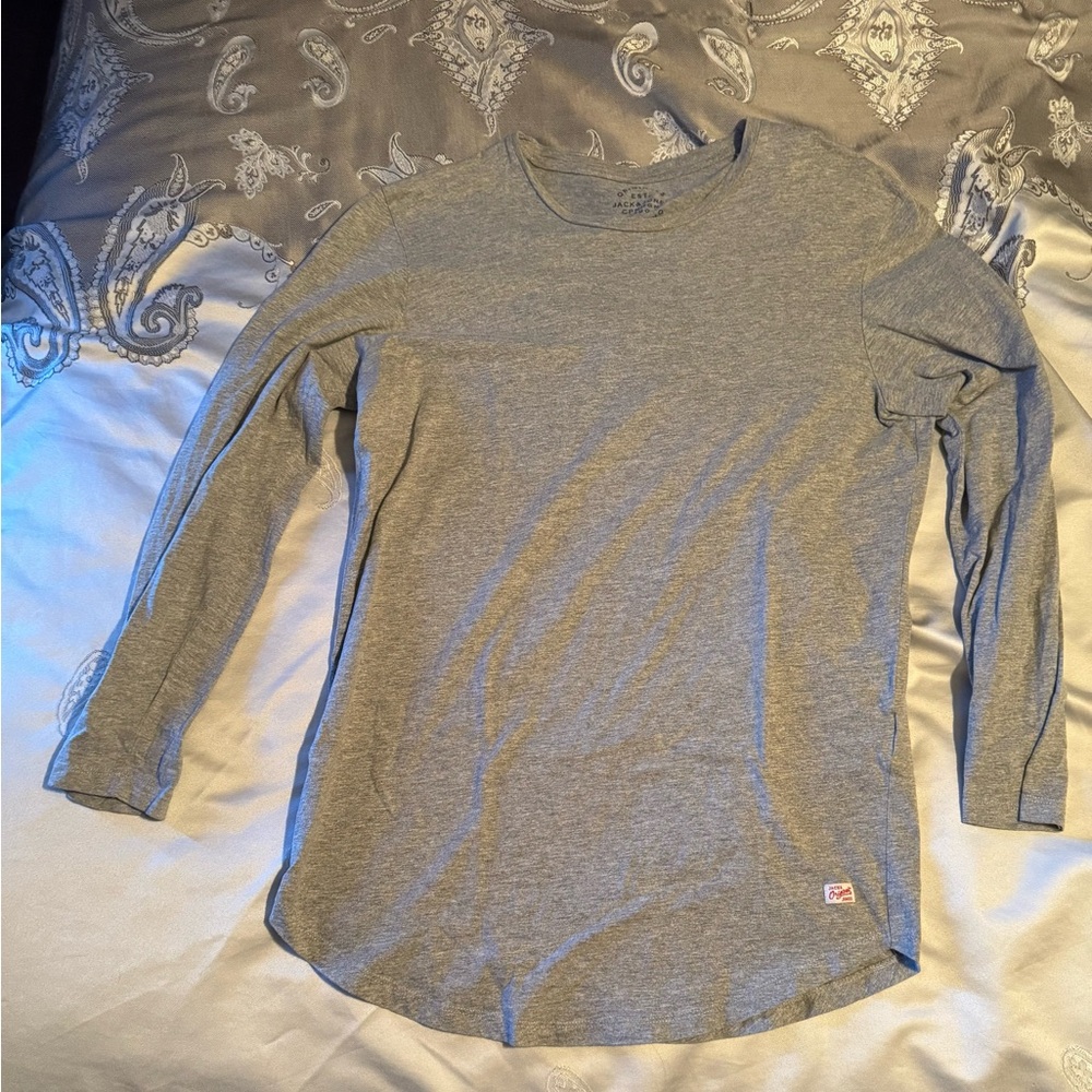 Men's Gray Long Sleeve Shirt